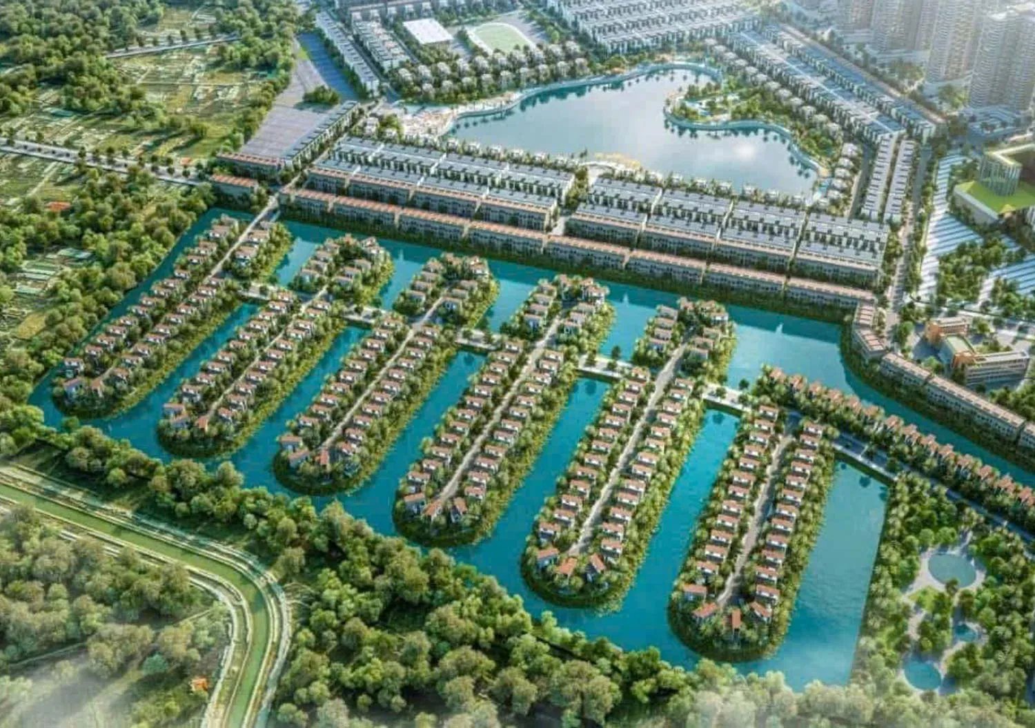 Biệt thự đơn lập Vinhomes Green City view hồ